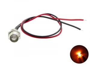 LED recessed spot ORANGE 12 volt - 24 volt - interior lighting - Truckstyling article - EAN: 6090546435484