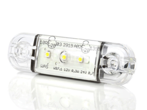 WAŚ LED markeringslamp wit met 3 LED's - geschikt voor 12 en 24 volt gebruik - auto, aanhanger, tractor, vrachtwagen, camper en meer - EAN: 5901323111549