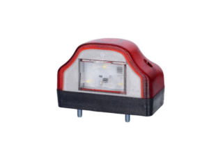 Horpol LTD232 LED Kennzeichenleuchte mit roter Haube und roter LED's - Kennzeichenleuchte für 12 und 24 Volt - PKW, Anhänger, LKW, Traktor, Wohnmobil und mehr - EAN: 2000010025084