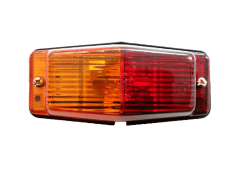 Double burner with orange and red lamp glass - double pole for 12 and 24 volt use - EAN: 6090442572535