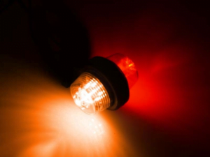 Gylle Danish LED side lamp for 12 & 24 volt use orange - red with colored glass - width lamp truck - width lamp trailer - width lamp Danish bumper
