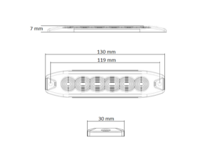 Abmessungen ADL70166-W Axixtech LED Lampe