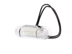 WAŚ W61 LED markeringslamp oranje - helder glas - markeringslamp die geschikt is voor 12 en 24 volt gebruik - toepasbaar op aanhanger, vrachtwagen, trailer, camper, caravan, tractor en meer - EAN: 5907465122634