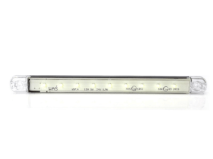 WAS LED marking lamp white large model - side marking car, truck, trailer, trailer, camper or caravan for 12 volts and 24 volts EAN: 5901323111723
