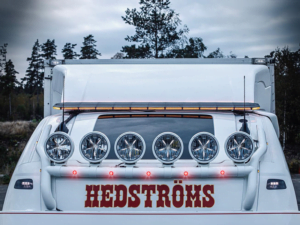 LED recessed lamp RED mounted on a Volvo FH4 with LED spotlights - EAN: 6090535597513