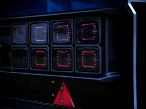 Deense bumper met LED bloklampen - donker glas - EAN: 7323030187866