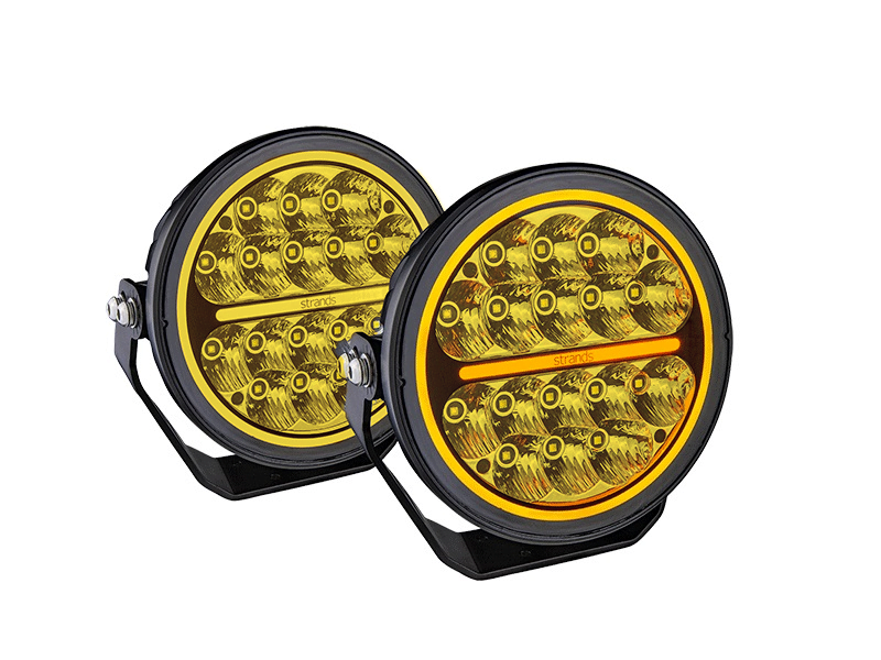 Strands Siberia Bush Ranger 7 inch - verstraler voor 12 en 24 volt gebruik met GEEL glas - EAN: 7323030185336