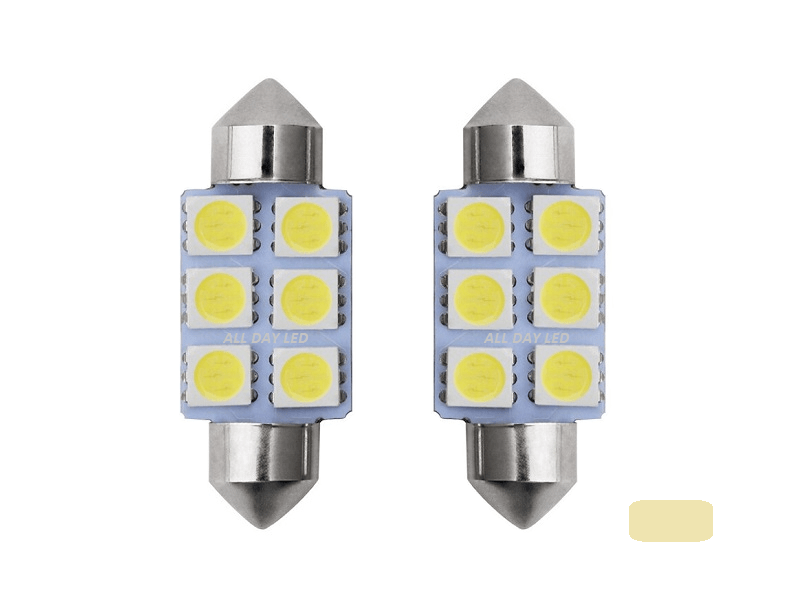 Festoon LED buislamp 41mm voor 24 volt gebruik - kleur 3000K warm wit - EAN: 6090543114191