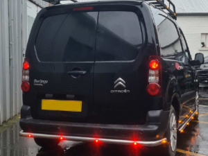 LED lighting BLUE mounted on van - suitable for 12 and 24 volt use