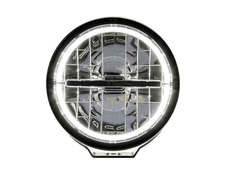 WAŚ W116 Full LED Fernscheinwerfer mit LED Standlicht RING für 12 & 24 Volt Betrieb - EAN: 5901323125232
