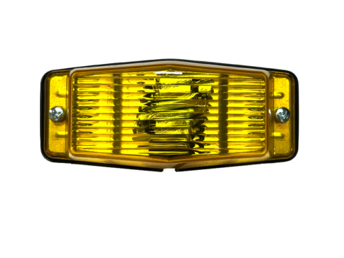 Dubbelbrander met GEEL glas - Nedking dubbelbrander met dubbele BA15S lampfitting - voor 12 & 24 volt - EAN: 6090539619655
