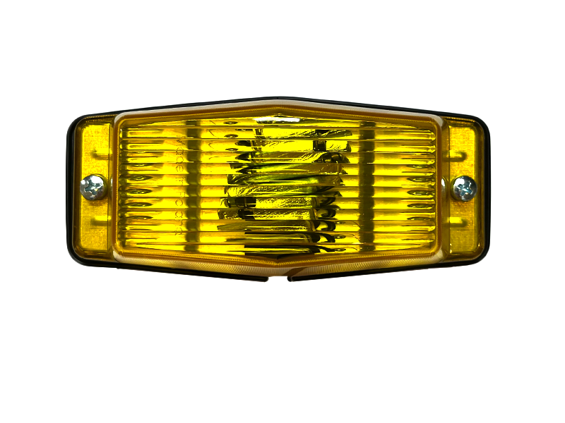 Dubbelbrander met GEEL glas - Nedking dubbelbrander met dubbele BA15S lampfitting - voor 12 & 24 volt - EAN: 6090539619655