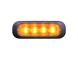 Strands Dark Knight 4 LED Blitz mit dunklem Glas – LED Blitz mit ECE R65 Gütezeichen geeignet für 12 und 24 Volt Einsatz – EAN: 7350133813514