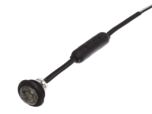 Nedking LED Markierungsleuchte WEISS mit dunklem Glas in runder Form – Einbauleuchte geeignet für 12- und 24-Volt-Betrieb – 28 mm – EAN: 6090536711796