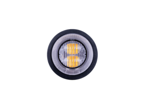 Strands Dark Knight Gloria Einbaublitz mit klarem Glas in der Farbe ORANGE - LED Warnlampe für 12- und 24-Volt-Betrieb - Strands 850420 - EAN: 7350133816638