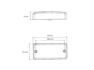 Dimensions of the ADL20370 - with ECE R148 quality mark - marker lamp for 12 and 24 volt use - replaces Hella 2PG 004 361-011 and 2PG 002 727-021 - M-LED ZM370