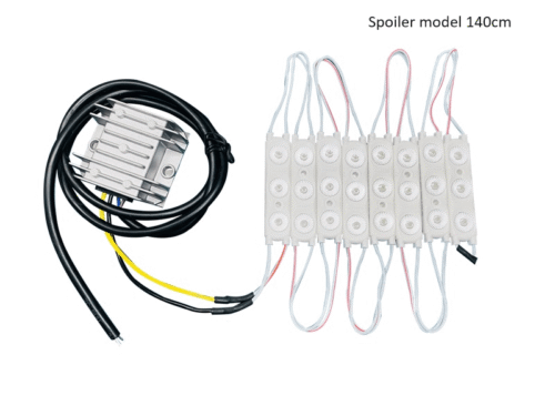 LED strip voor spoiler model lichtbak met een lengte van 140cm - geschikt voor lichtbak van IllumiLED en Nedking - werkt op 12 en 24 volt - geleverd met POWERUNIT