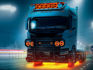 Scania Next Gen-Lkw mit verschiedenen Arten von LED-Beleuchtung der Marke Strands – EAN: 7323030191597
