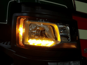 Scania Next Gen LED daytime running light for halogen headlamp - LED DRL unit suitable for Scania Next Gen truck from 2016+ - ORANGE DRL unit for the truck - EAN: 6090429833888