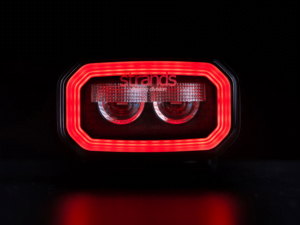 Strands FOR9T No-Glare LED work lamp 31W - work lamp with position light in RED and ORANGE - suitable for 12 and 24 volt use - light output 1400 lumens - for car, truck, camper, trailer and more - Strands 809259 - EAN: 7323030190279