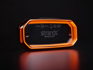 Strands FOR9T Scale positielicht oranje - nieuw model markeringslicht die geleverd word met 5.0 meter kabel - eenvoudige montage gegarandeerd - voor auto, vrachtwagen, camper, aanhanger en meer - Strands 850452 - EAN: 7323030191719