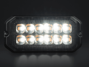 Strands Dark Knight 12 LED flitser DUAL COLOR - waarschuwingslamp met ECE R65 keurmerk - - Strands 850461 - Strands DARK KNIGHT STROBE LIGHT DUO 12 LED - geschikt voor 12 en 24 volt - EAN: 7323030192167