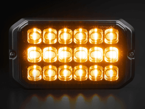 Strands Dark Knight 18 LED flitser DUAL COLOR - waarschuwingslamp met ECE R65 keurmerk - - Strands 850462 - Strands DARK KNIGHT STROBE LIGHT DUO 18 LED - geschikt voor 12 en 24 volt - EAN: 7323030192273