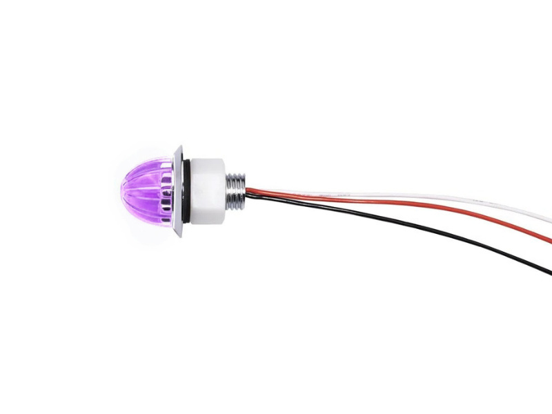 Nedking mini melon light paars - 350219 - helder glas - diameter 38 mm - 12 & 24 volt - IP67
