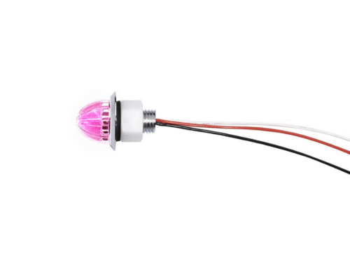 Nedking mini melon light pink - 350219 - clear glass - diameter 38 mm - 12 & 24 volts - IP67