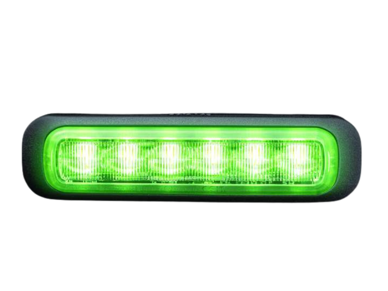 850404-G - flitser groen - EAN: 7323030190064 - Strands - IP69K - 6 LED's - geschikt voor 12 & 24 volt