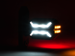 DRAGON side lamp - orange, red and white LED light - HOR134