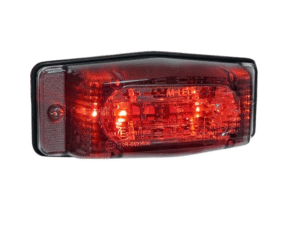 M-LED dubbelbrander ROOD met remlicht - ZM420 - old school look - ECE 148 Cat. SM1 - rode lens - geschikt voor 12 en 24 volt - LED markering