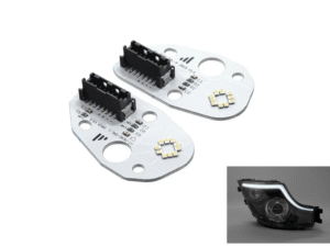 Mercedes Actros daytime running lights xenon white - year 2020+ - suitable for Actros with LED / xenon headlight - DRL unit - plug & play - truck lighting - 41031