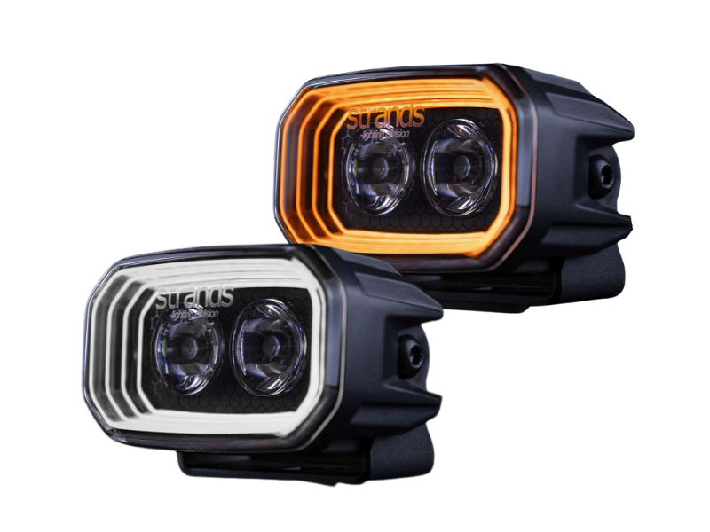 Strands FOR9T POD 4 Zoll – mit orange-weißem Positionslicht – superschlankes Design – 2600 Lumen – IP69K – für LKW, PKW und mehr