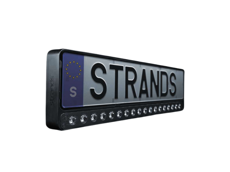 Strands Nuuk E-Line schwarz LED bar DUO - 12&24 volt - ECE R149 Ref. 20 Prüfzeichen - 8100 Lumen - 1 LUX @444m - 809445 - mit Kennzeichenhalter