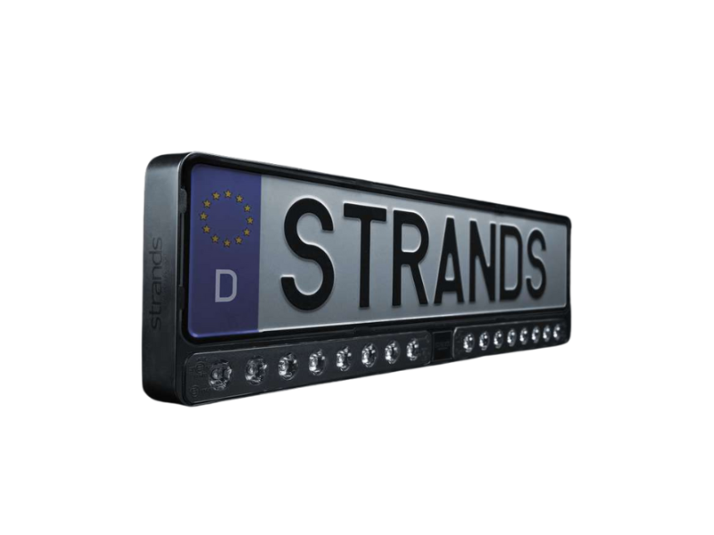 Strands Nuuk E-Line black LED bar DUO - 12&24 volt - ECE R149 ref. 20 keurmerk - 8350 Lumen - 1 LUX @438m - 809446 - met kentekenplaathouder